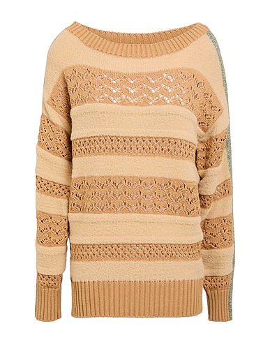 MANILA GRACE Pullover Kamel 35% Wolle, 35% Acryl, 15% Polyamid, 10% Polyester, 5% Viskose