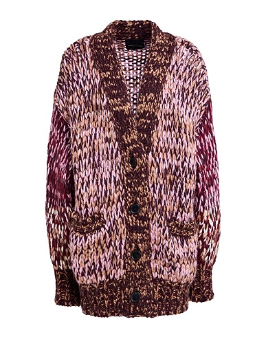ROBERTO COLLINA Cardigan Burgundy 68% Baby alpaca wool, 22% Nylon, 10% Wool