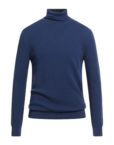 MASQ Polo neck Blue 100% Merino Wool