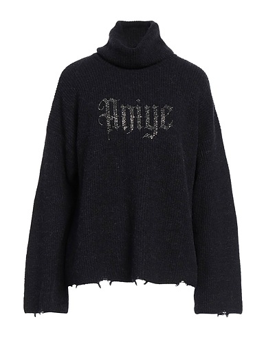 ANIYE BY Polo neck Black 40% Wool, 38% Polyamide, 18% Alpaca wool, 4% Elastane