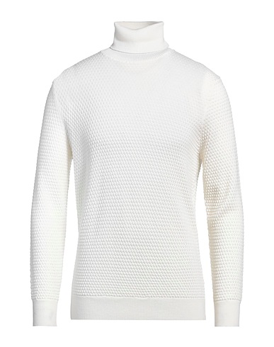 KANGRA Rollkragenpullover Off white 100% Wolle