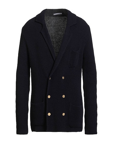 GREY DANIELE ALESSANDRINI Cardigan Blu navy 70% Lana, 30% Acrilico