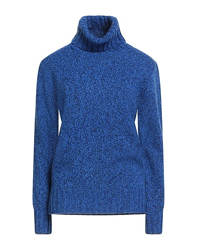 DETAILS Rollkragenpullover Blau 100% Wolle