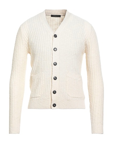 HAMAKI-HO Cardigan Cream 42% Cotton, 38% Acrylic, 20% Wool