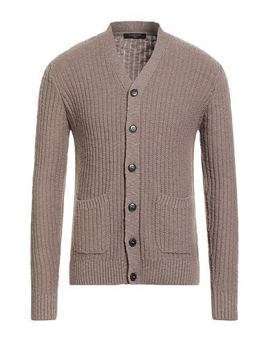 HAMAKI-HO Cardigan Taupe 42% Cotton, 38% Acrylic, 20% Wool