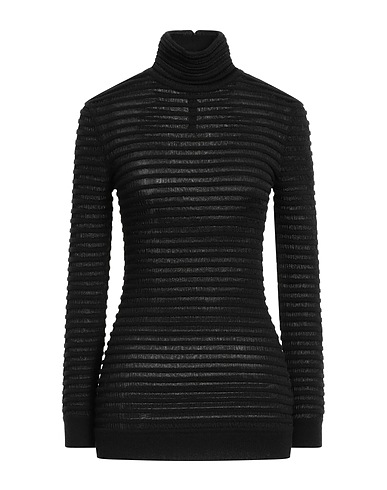 VALENTINO GARAVANI Polo neck LE NOIR Black 56% Viscose, 39% Wool, 4% Polyamide, 1% Elastane