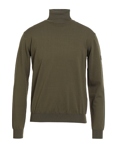 PEOPLE OF SHIBUYA Polo neck Military green 51% Viscose, 49% Nylon