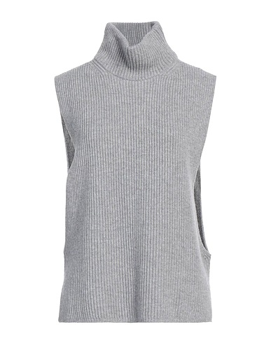MAX MARA STUDIO Sleeveless sweater Light grey 80% Wool, 20% Cashmere
