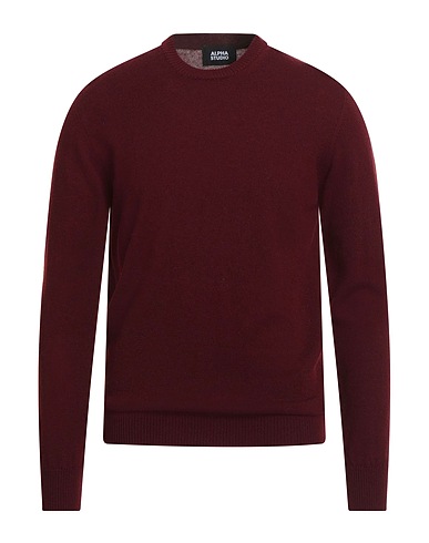 ALPHA STUDIO Jumper Burgundy 100% Wool