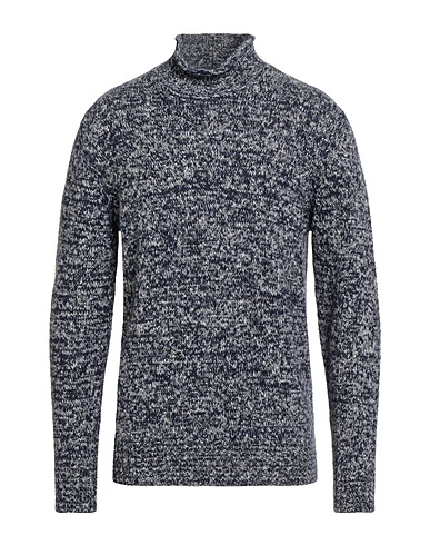 KANGRA Polo neck Navy blue 36% Cotton, 25% Alpaca wool, 24% Polyamide, 15% Polyester