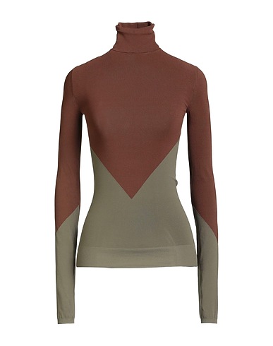 PHILOSOPHY di LORENZO SERAFINI Turtleneck Chocolate brown 91% Polyamide, 9% Elastane