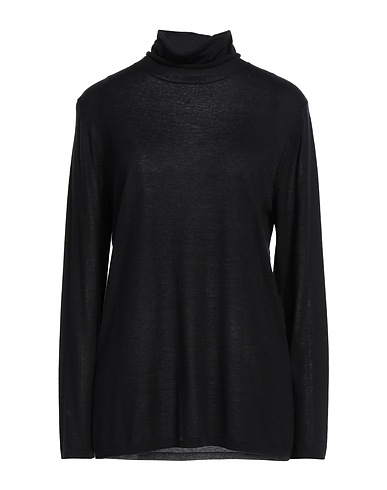 KANGRA Polo neck Black 85% Silk, 15% Cashmere