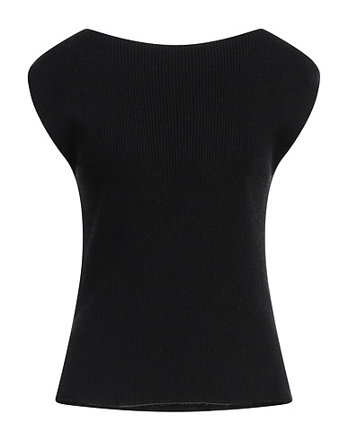 EMPORIO ARMANI Sleeveless sweater Black 52% Polyamide, 38% Viscose, 10% Cashmere