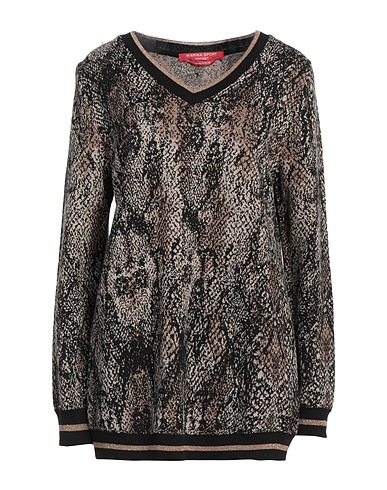 MARINA SPORT by MARINA RINALDI Jumper Black 46% Acrylic, 30% Viscose, 16% Wool, 4% Metallic fiber, 4% Polyester