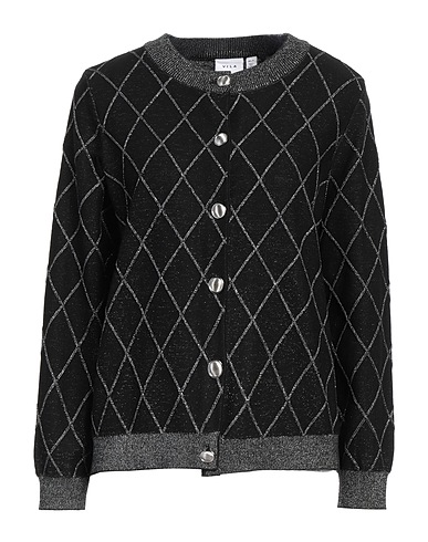 VILA Cardigan Black 50% Metallic fiber, 25% Recycled polyester, 14% Polyester, 11% Viscose