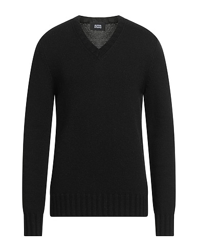 ALPHA STUDIO Sweater Black 40% Wool, 30% Viscose, 20% Polyamide, 10% Cashmere