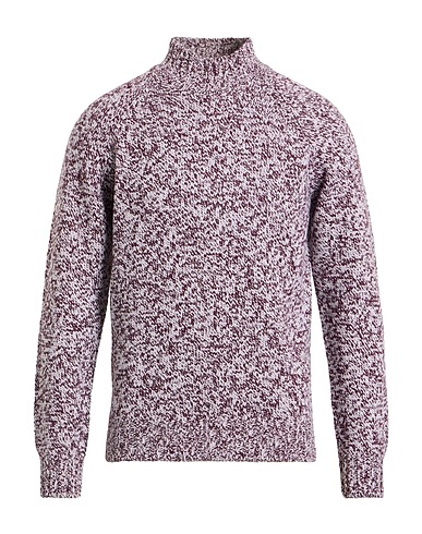 GRAN SASSO Polo neck Burgundy 100% Virgin Wool