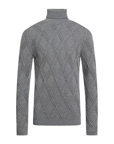 ALPHA STUDIO Polo neck Grey 100% Merino Wool