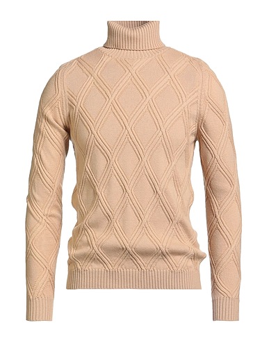 ALPHA STUDIO Polo neck Beige 100% Merino Wool