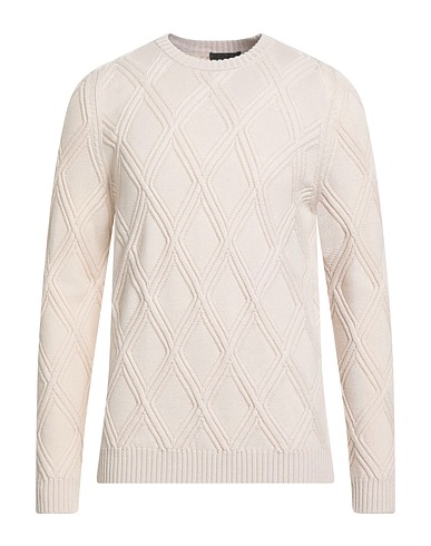 ALPHA STUDIO Jumper Beige 100% Merino Wool