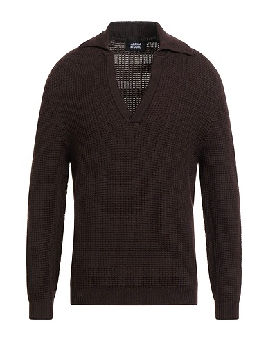 ALPHA STUDIO Sweater CIOCCOLATO 100% Merino Wool