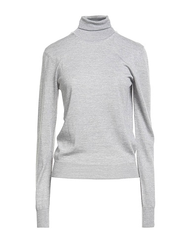 SAINT LAURENT Polo neck Light grey 100% Wool, Polyester