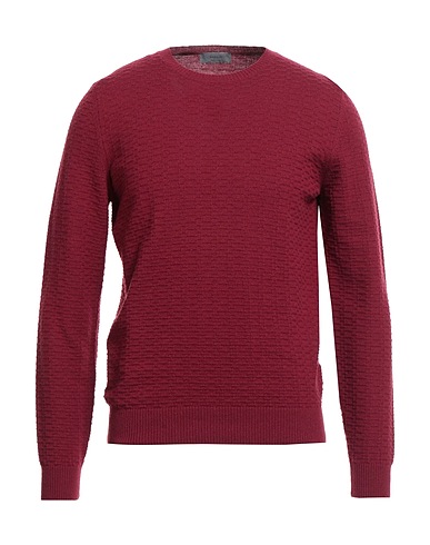 FERRANTE Pullover Bordeaux 100% Lana Merino