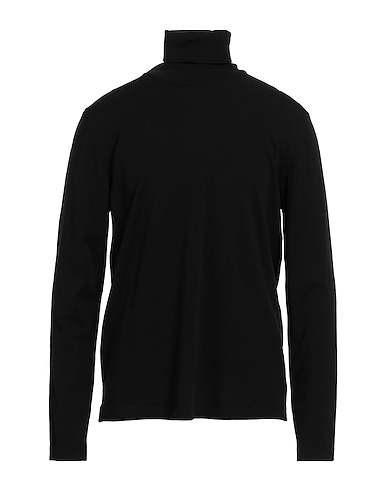 JEORDIE'S Polo neck Black 88% Merino Wool, 12% Polyester
