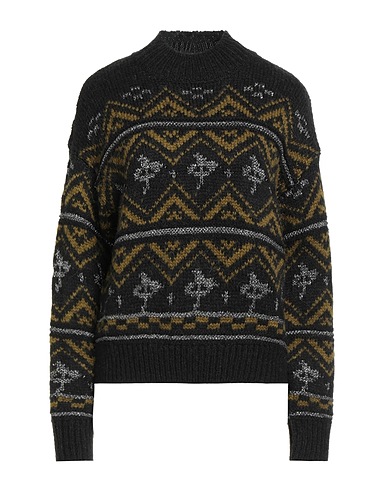 MAISON SCOTCH Polo neck Military green 36% Synthetic fibers, 29% Acrylic, 24% Wool, 7% Mohair wool, 4% Alpaca wool