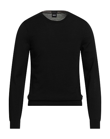 BOSS Jumper Black 100% Virgin Wool