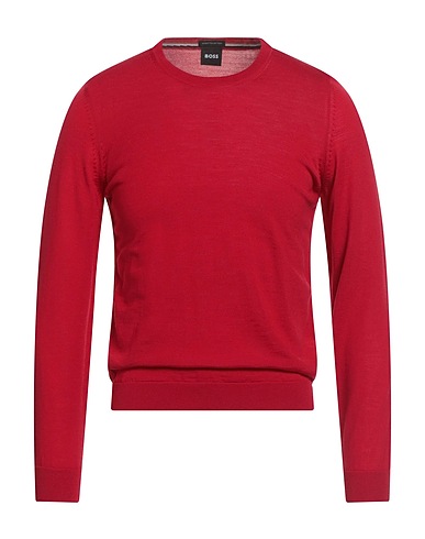 BOSS Jumper Brick red 100% Virgin Wool