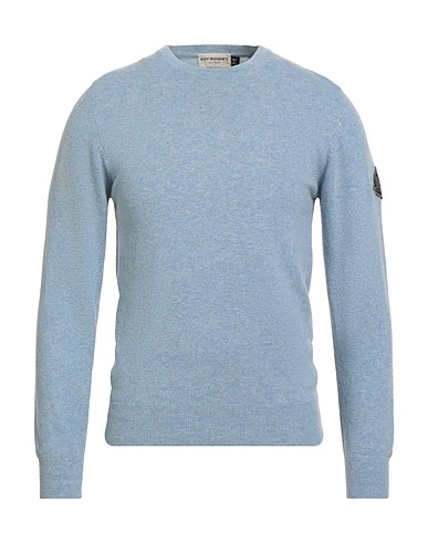 ROŸ ROGER'S Jumper Light blue 45% Wool, 25% Polyamide, 25% Viscose, 5% Cashmere
