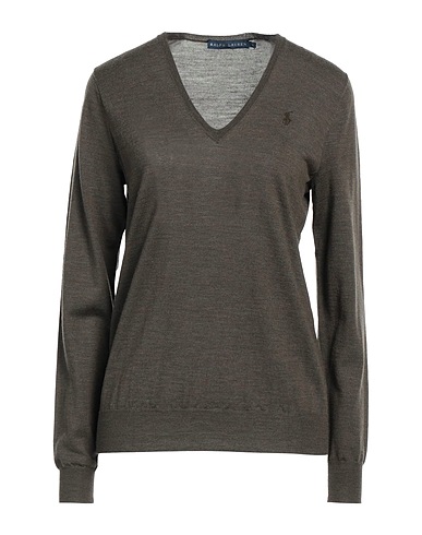 POLO RALPH LAUREN Pullover Verde militare 100% Lana Merino