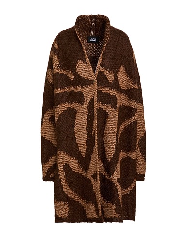 ALPHA STUDIO Cardigan Chocolate brown 45% Polyamide, 37% Mohair wool, 18% Polyester