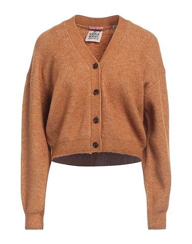 MAISON SCOTCH Cardigan Camel 32% Polyester, 25% Wool, 18% Acrylic, 13% Synthetic fibers, 12% Alpaca wool