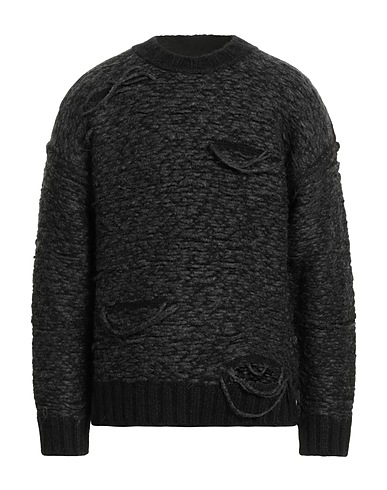 ISABEL BENENATO Pullover Gris anthracite 68% Laine d'alpaga, 22% Polyamide, 10% Laine