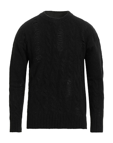 ISABEL BENENATO Jumper Black 54% Merino Wool, 22% Yak wool, 19% Polyamide, 5% Elastane