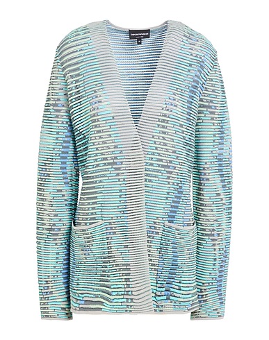 EMPORIO ARMANI Cardigan Turquoise 66% Viscose, 28% Polyester, 6% Polyamide