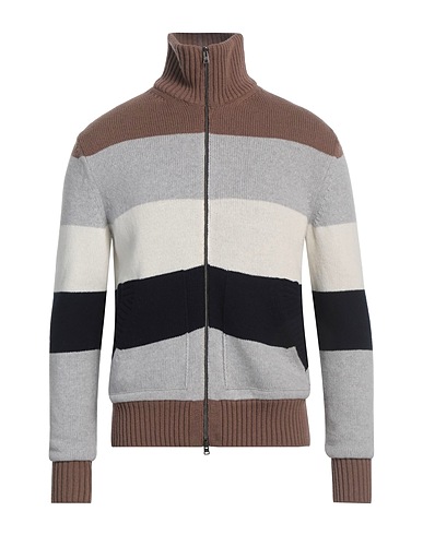 HERNO Pullover mit Zipper  RESORT Hellgrau 70% Schurwolle, 30% Kaschmir