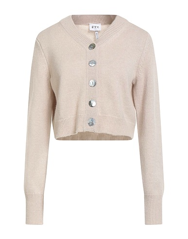 FTC Cardigan Taupe 100% Cashmere