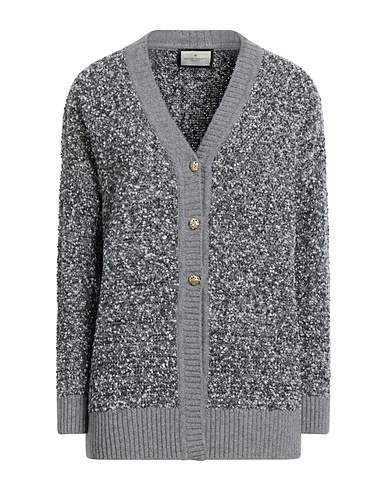 BRUNO MANETTI Cardigan Light grey 40% Virgin Wool, 35% Acrylic, 25% Nylon