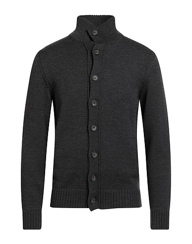 HERITAGE Cardigan Charcoal 100% Merino Wool