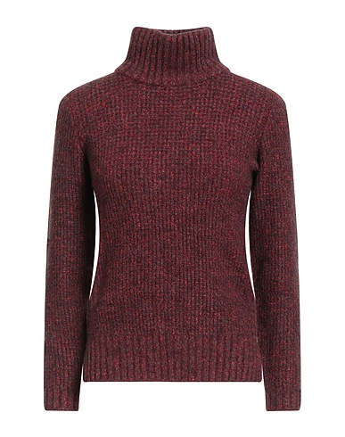 BASE MILANO Turtleneck Burgundy 36% Cotton, 34% Polyamide, 17% Alpaca wool, 13% Wool