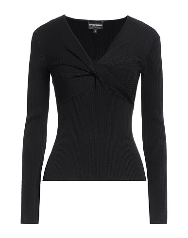 EMPORIO ARMANI Pullover Nero 80% Viscosa, 12% Poliestere, 7% Poliammide, 1% Elastan