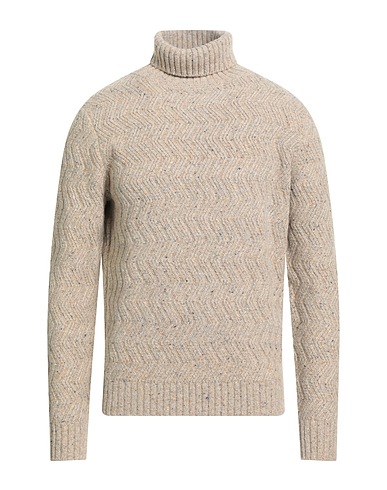 ASPESI Polo neck Beige 65% Wool, 30% Polyamide, 5% Alpaca wool