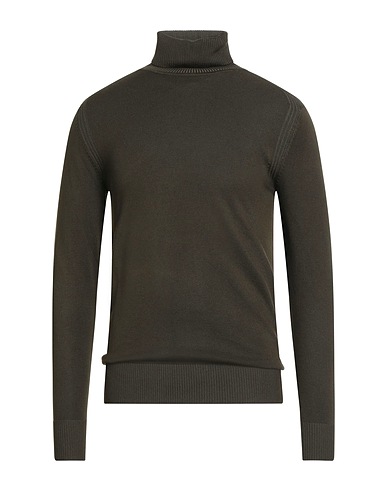 OUT/FIT Polo neck Dark green 65% Viscose, 35% Polyamide