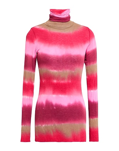 CROCHÈ T-shirt Fuchsia 64% Viscose, 18% Polyamide, 10% Cashmere, 8% Elastane