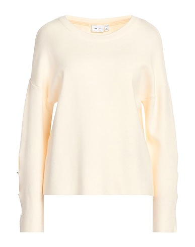VILA Jumper Cream 50% EcoVero™ viscose, 28% Polyester, 22% Polyamide