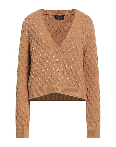 BLUMARINE Cardigan Camel 50% Wool, 47% Acrylic, 3% Elastane