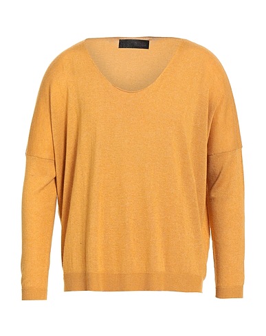 MESSAGERIE Jumper Mustard 35% Linen, 35% Viscose, 30% Cotton
